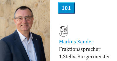 Markus Xander Fraktionssprecher 1.Stellv. Bürgermeister 101