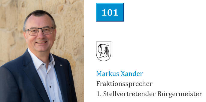 Markus Xander Fraktionssprecher 1. Stellvertretender Bürgermeister 101